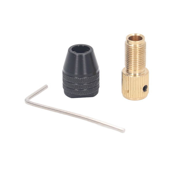 3-backs Drillchuck Rotationsverktyg Självspännande Kolv Raka Linjer Förlängningsstång Hex Nyckelset 2,0 mm Hål