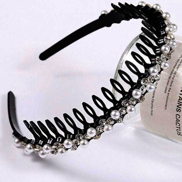 Teeth Comb Headbands For Women with Rhinestone and Crystal beade