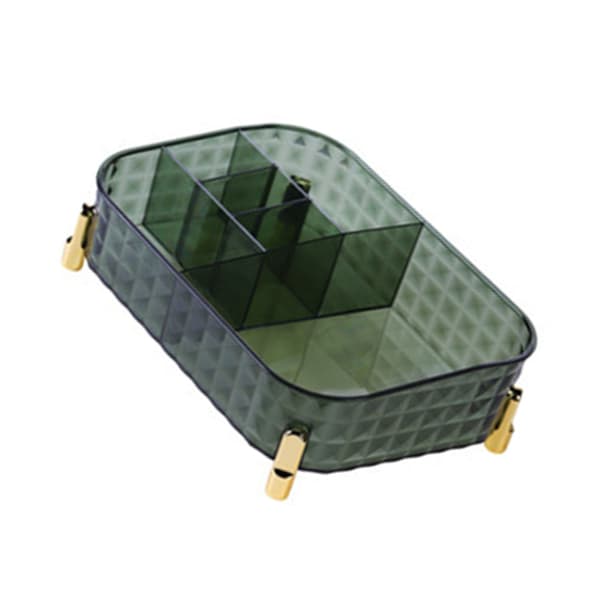 Makeup Organizer Bordplade Opbevaring, Stor Klar Makeup Opbevaring med Multifunktionelle Organiseringsfunktioner, Display Case Container Vanity Opbevaring