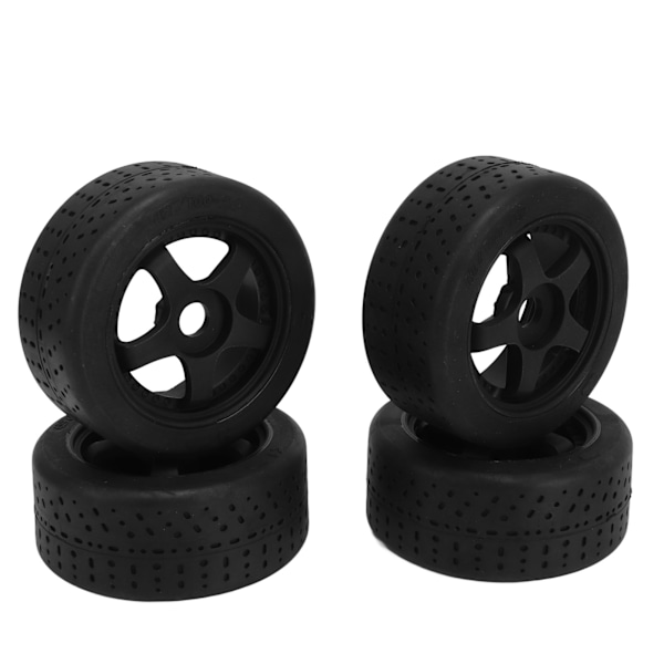4st RC Däck 17mm Hex Plastfälgar Gummidäck Set 5-Ekrar RC Hjul för ARRMA INFRACTION V2 FELONY EX 07 1/7 RC Bil Svart