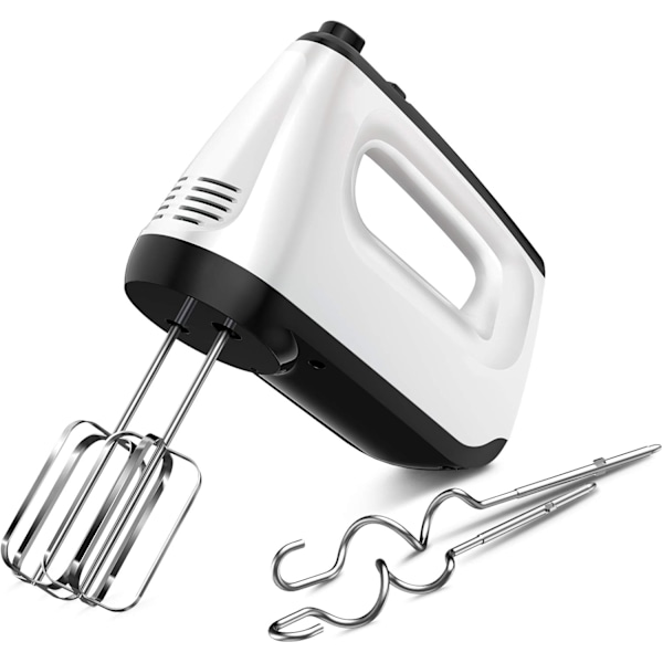 Professionell Elektrisk Handmixer, 400W Ultra Stark Kopparmotor, 6-Hastighetskontroll & Turbofunktion, Rostfria Tillbehör, Ergonomisk Design,
