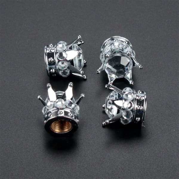 Rene håndlagde Bling Bling Rhinestones Dekkventilhetter 4-pakning