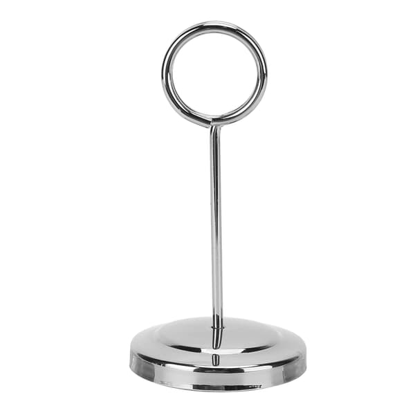 Bordkortholderstativ for bryllupsarrangementer, solid og stødig base, menyholder i rustfritt stål med spiralform, gjenbrukbart bordnummer