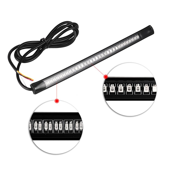 Motorcycle LED Turn Signal Reversing Light Strip 48SMD IP68 Waterproof Universal for Cars Off Roads ATVs