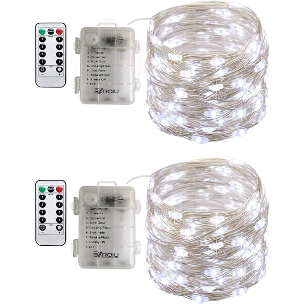 Fairy Lights för Inom- och Utomhusbruk, Vattentät Design Säkerställer Hållbarhet i Alla Väder, Medan det Svalkande Vita Skenet Ger en Touch av Elegans