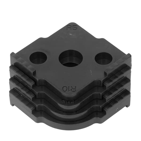 Afrundede bit-skabeloner til problemfri kantning, ABS CNC Quick Jig til effektiv vinkelhjørnefræsning, radius-skabelonsystem designet til holdbar