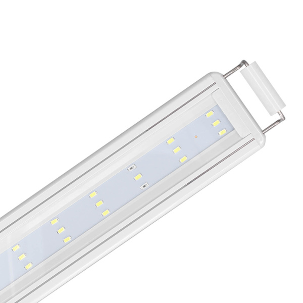 LED Akvarielys Ultra Tynd Høj Lysstyrke Knapswitch Holdbar Akvarielampe med Beslag EU Stik 220V 12W