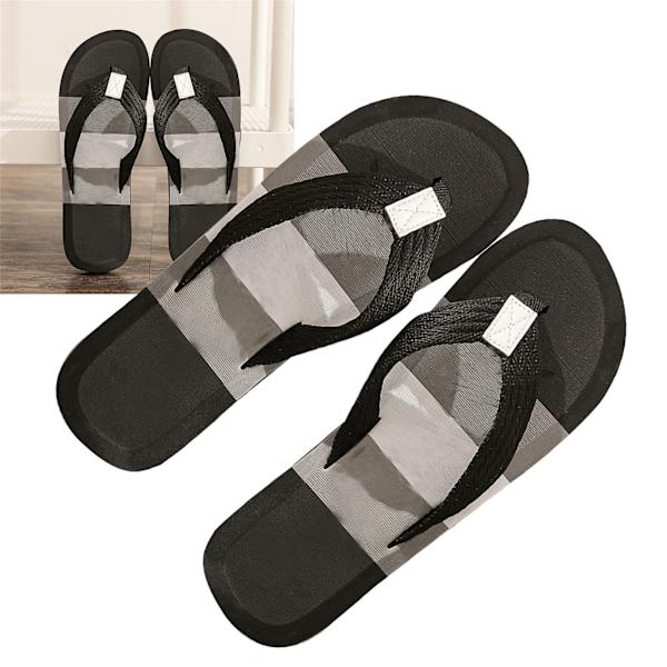Miesten Flip Flopit - Nopeasti Kuivuva, Hengittävä, Liukumaton, Pehmeä EVA, Ergonomiset Rantaläppäri-Sandaalit, Musta 41