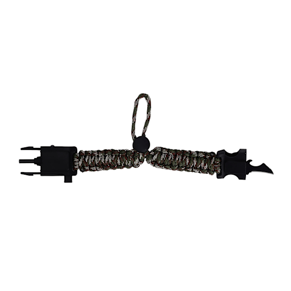 Paracord Armband Justerbart Överlevnadsarmband för Nödsituationer 5 i 1 Multifunktionell Utrustning för Vildmarksäventyr Kamouflage