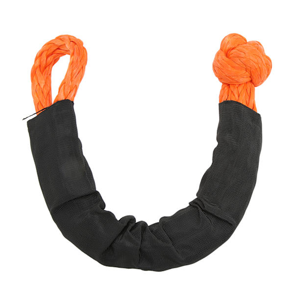 2 st 13mm Mjuka Schäkel 44092 lbs Brottstyrka Hög Rivstyrka Bärbar Mjuk Återhämtningsdragsrem för Lastbilar SUV:ar Terrängfordon Orange