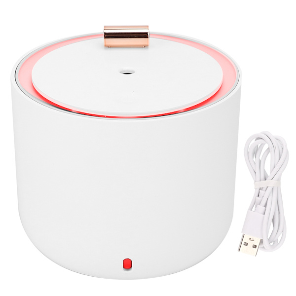 Luftfugter med 7 Farvede LED Lys, USB Opladning Luftfugter til Hjem, Kontor, Skrivebord, Hvid