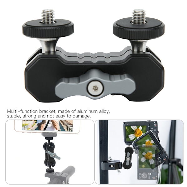 Aluminium Alloy Magic Arm Ballhead Support Accessory for Cage Monitor Microphone Fill Light