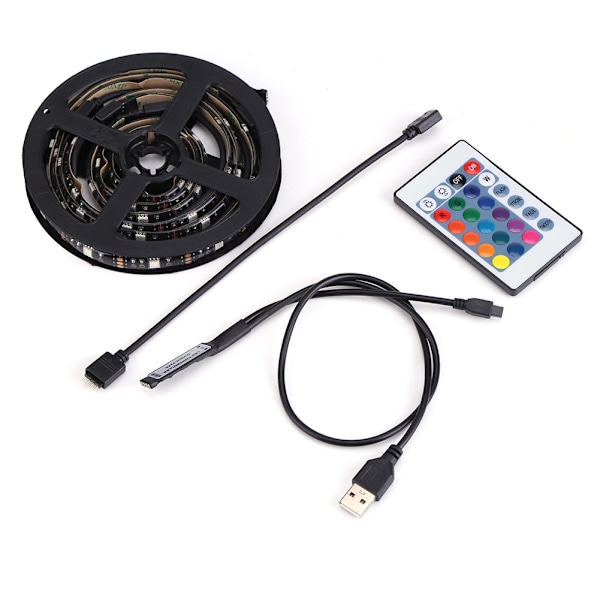 USB-driven RGB-LED-remsa med flera färger, 5050 SMD, för dator, TV, PC-bakgrundsbelysning