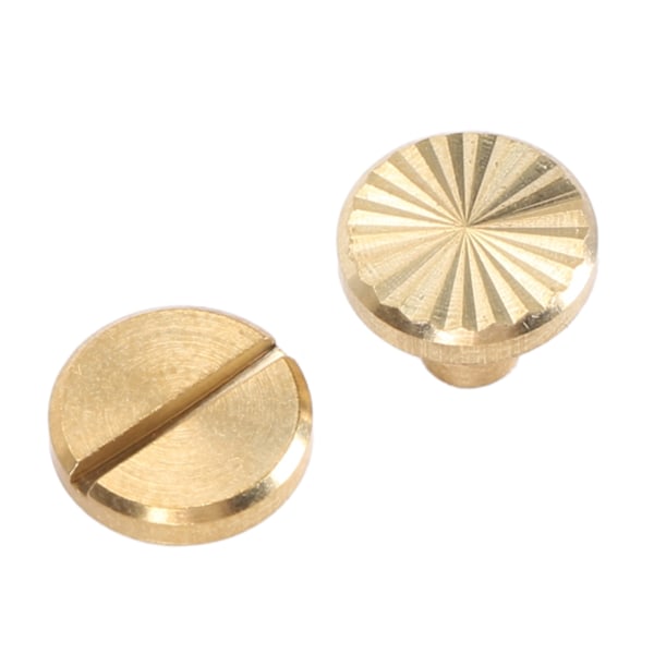 50 st Bokbindningsnitar 50 st Platt Huvud Spårskruvar Mässing Dekorativ Skruvnit Set för Läderhantverk DIY Projekt 8x6mm