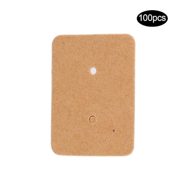 100 st 2,5 x 3,5 cm DIY Hantverk Smycken Örhänge Örhängen Hängande Display Hängkort Brun