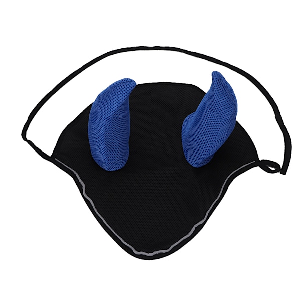 Hest Åndbar Øre Bonnet/Net/Maske/Hætte Hæklet Fly Slør Rideudstyr (Sort)