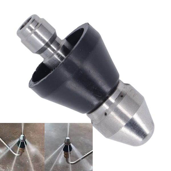 Trykvaske Turbo Dysespids Spids 5000PSI Mini Kompakt Rustfrit Stål Turbo Dysespids til Udskiftning Mellemste Hoved Bag 6 Huller 1/4in NPT