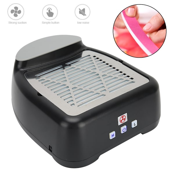 30W Justerbar Nageldammsamlare Stark Sugkraft Nagelsalongsdammsugare Manikyrverktyg UK-kontakt 110‑240V