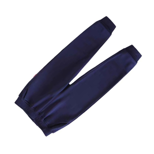 Barn Mjukisbyxor Elastisk Midja Andningsbara Trendiga Avsmalnande Bomulls Joggingbyxor för 120cm till 130cm Pojkar Flickor Blå