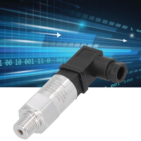 0232psi Pressure Transducer Sensor ASIC Technology AntiCorrosion AntiWear Pressure Transmitter NPT1/4 0-10V