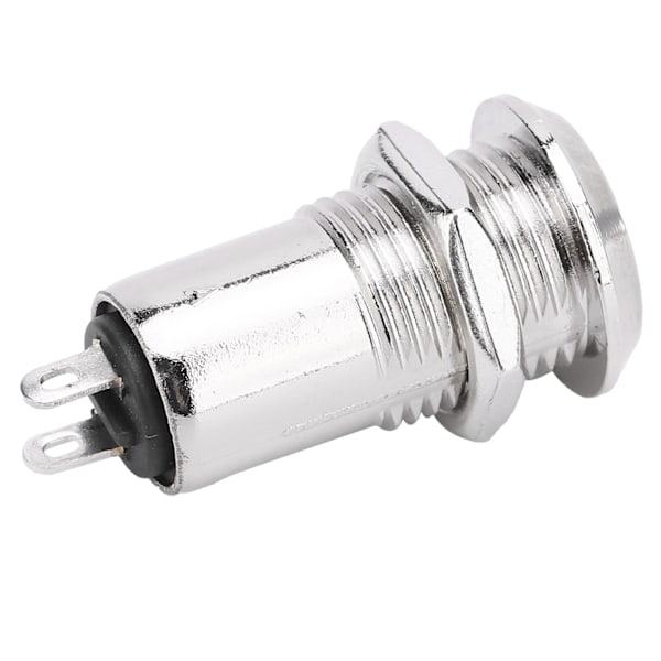 10 stk. Nøgleafbryder Tønde Metal ON/OFF Strømlås Rustfrit Stål med Nøglemøtrik 12mm AC DC220V (Dobbelt Træk)