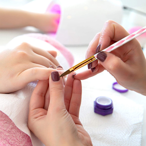 Elegant Nagelkonst Kit, Kolinsky Hårborste För Professionell Nagelformning, Akryl Nagelkonst UV Gel Verktyg Med Precision I Formning Och Kreativitet