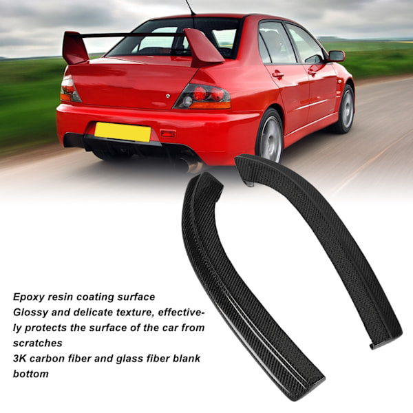 Hiilikuidusta valmistetut takapuskurin sivusplitterien laajennukset Mitsubishi Lancer Evolution 7 8 9:lle (2001-2007) - Vaihto-osat