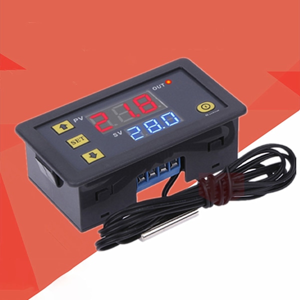 Temperaturkontrollmodul med vattentät sond Hög noggrannhet Digital display Termostatbrytare ‑50‑110℃ 12V