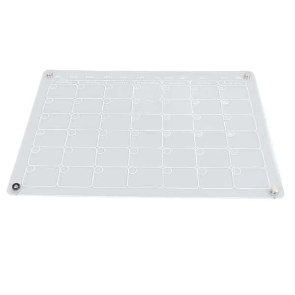 2 st Magnetisk Akrylkalender för Kylskåp 40x30cm Tidsplanering Kylskåp Månadsvis Whiteboard för Planering