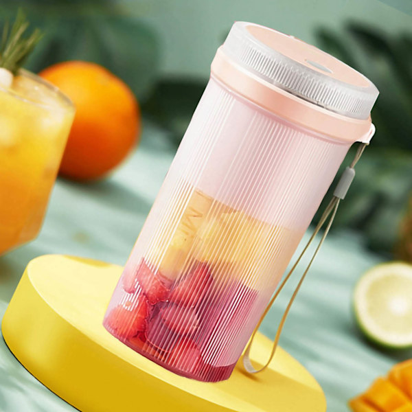 Portabel Blender Juicekopp USB Mini Juicekopp Elektrisk Blender Juicekopp för Hemmet Rosa