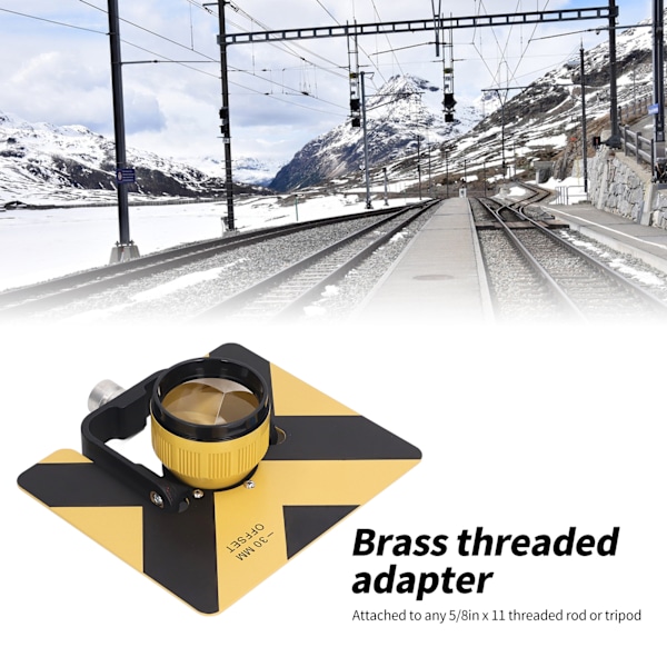 Enkel Tiltprisma 64 Röd Membran Landmätning Totalstation Mätverktyg Tillbehör med Bräde