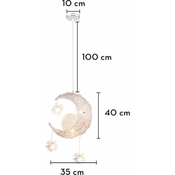 Lysekrone Industrielle Hængende Måne Stjerner Led Loftlampe