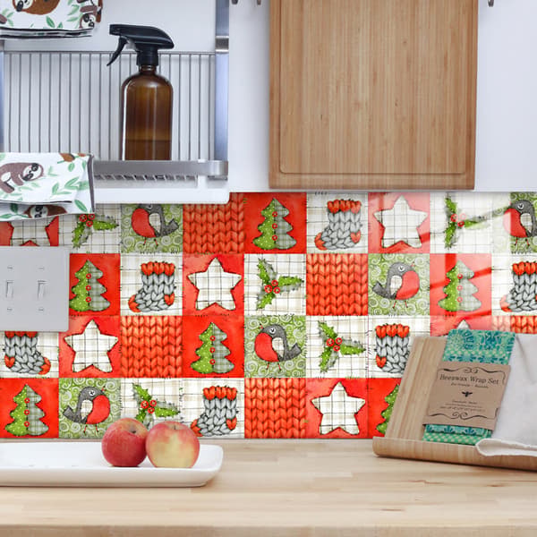 Juleveggfliser DIY Flisdekaler, juletre Peel and Sti
