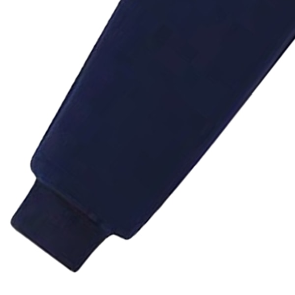 Fleece-mjukisbyxor för barn med elastisk midja, supermjuk bomull, lediga varma fleecebyxor för utomhusbruk vinter blå L