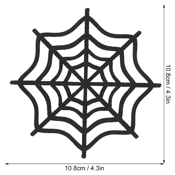 20 st Halloween-dekorationer för vägg, festtillbehör, spindelnätformade i filt för hemmet