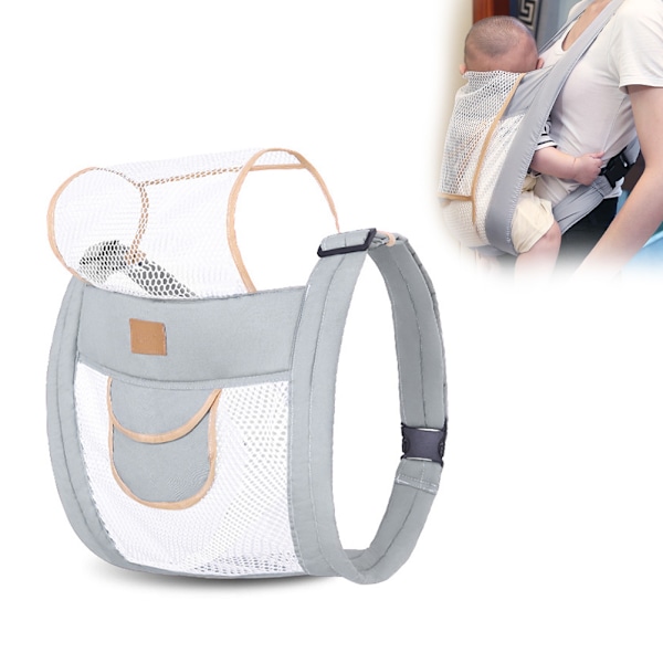 Kesä Breathable Baby Carrier 3D Mesh Säädettävä Baby Carrier Wrap Taskun kanssa Nopea Kuivuva Paksu Olkahihnat Uima-altaalle Rannalle