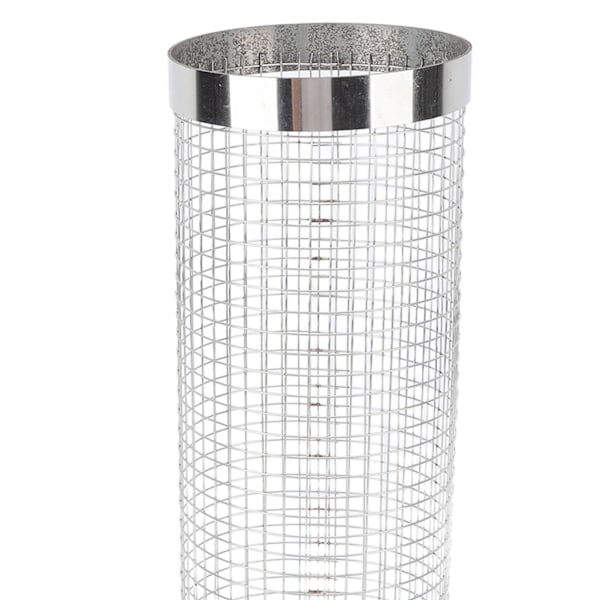 Grillkurv i sylinderform, netting av rustfritt stål 304, rullende BBQ-grillverktøy L (11,7 x 3,6 tommer)