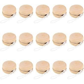 15 stk. Håndmaleri Yo-Yo Bolde Træ Yo-Yo Bolde Børn DIY Legetøj DIY Tilbehør