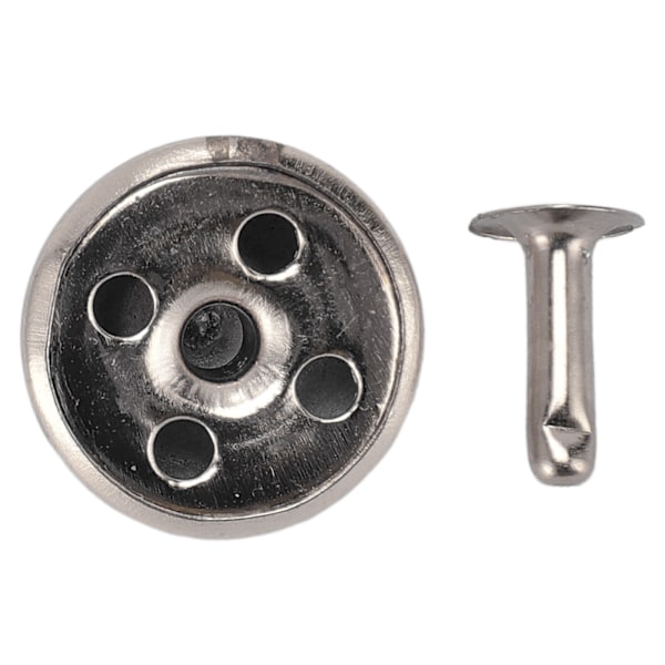 18mm Lädernitset Kit Rostfritt Blekningsbeständigt Hållbart Järnnit Stud DIY Lädernitstillbehör för Armband Hattar Bälten Silver