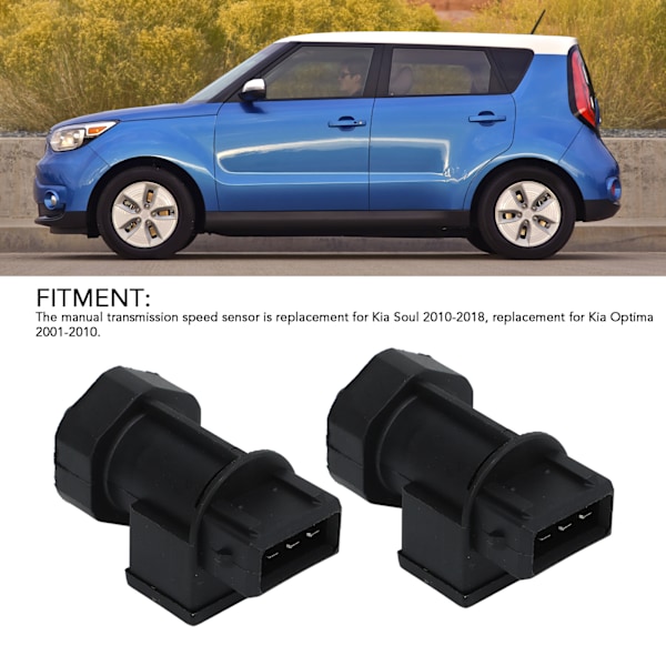 1 Par Manuel Gearkasse Hastighedssensor ABS Metal Hastighedssensor Udskiftning til Kia Soul 2010‑2018
