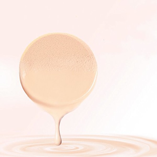 2 stk runde sminkesvamper med 1 reiseveske, Beauty Face Primer Compact Powder Puff, Blender Sponge Erstatning for Cosmetic Flawless Foundation,