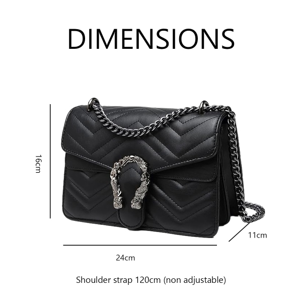 Crossbody tasker til kvinder - Skuldertaske i læder - Slangeprint