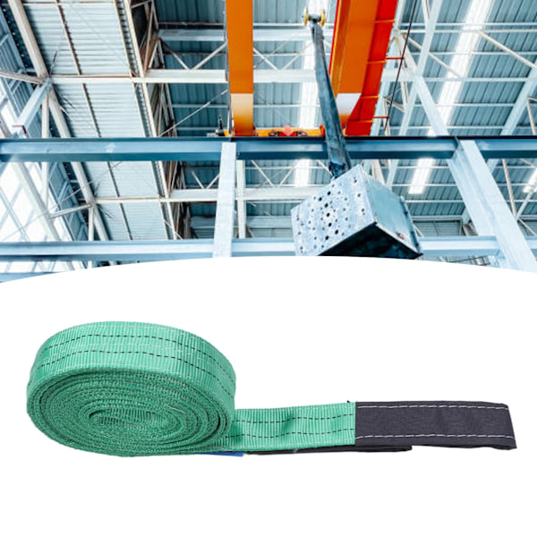 Lyftlyftband 6M 2T Lastbärande Förstärkt Loop Polyester Hög Styrka Riggning Lyftband för Kran Hiss