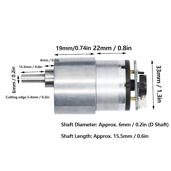 Enkooderimoottorisetti CW CCW akseli DC-vaihteelliset moottorit kannattimella tasapainokärrylle DC12V37RPM