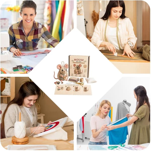 DIY Broderi Håndværkssæt, DIY Broderi- og Syprojekter til Kvinder og Begyndere – E E