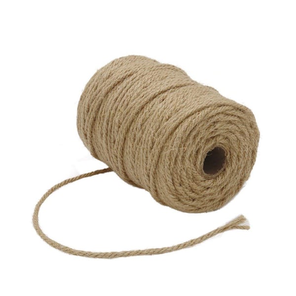 Jute-snöre med rustikt utseende, miljövänligt 50 meter 4 mm, för heminredning och trädgårdsarbete