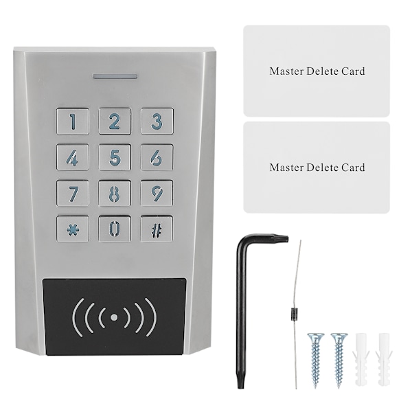 Bluetooth-tangentbord för åtkomstkontroll, IP66-skydd, ID-kort, metall, 125 kHz, XK3-BT