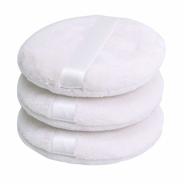 Extra Stor Mjuk Ren 100% Bomullspuderpuff, 9,9 cm, Bekväm att Hålla, Tvättbar, Lämplig För Känslig Hud Och Olika Hudtyper