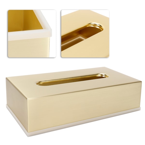 Servettbox med bas i aluminiumlegering, mångsidig användning för badrum, kök, kontor, lättåtkomlig lockdesign, robust konstruktion för lång livslängd