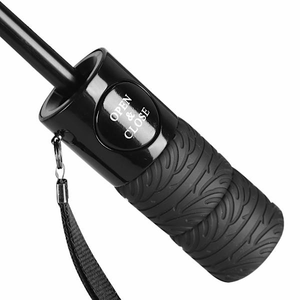 Solregnsparasol Vandafvisende Automatisk Åben Lukning Anti-UV 10 Ribber Kompakt Foldbar UPF50+